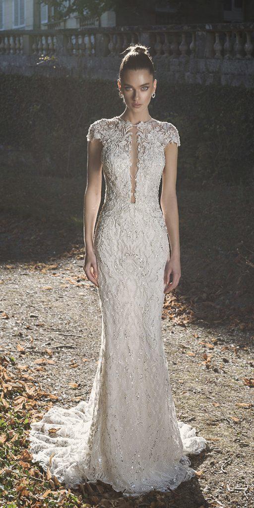 vintage wedding dresses jeweled with cap sleeves birenzweigbridal