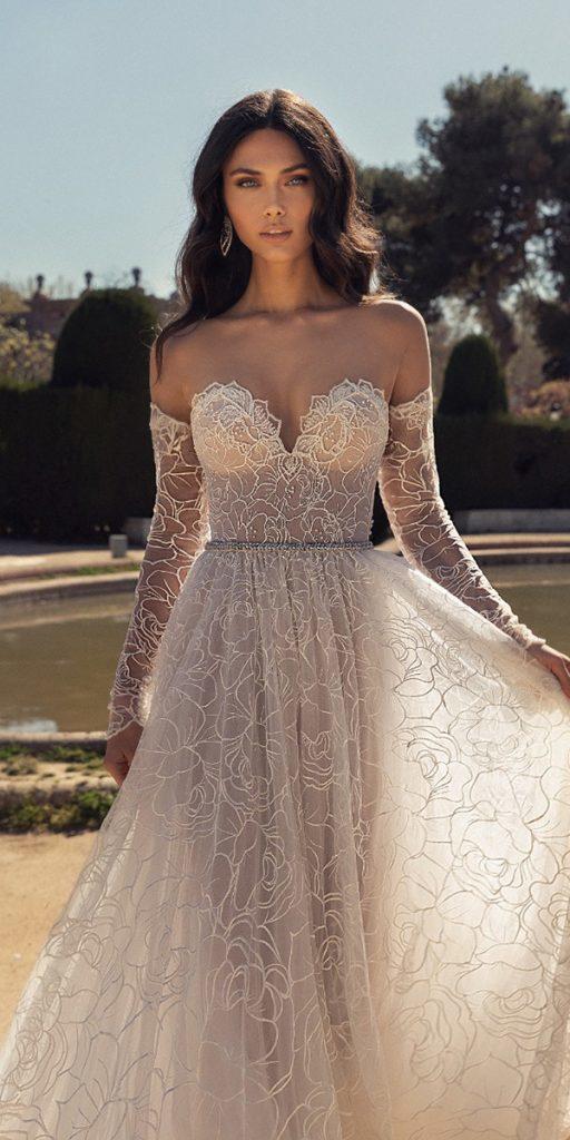 wedding dresses spring 2020 a line sexy sweetheart neckline with detached sleeeves julie vino