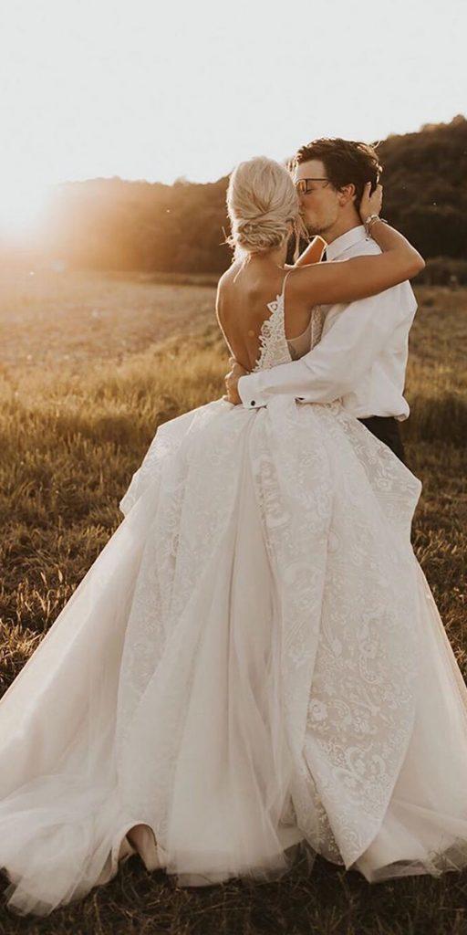 lace ball gown wedding dresses with spaghetti straps backless misshayleypaige