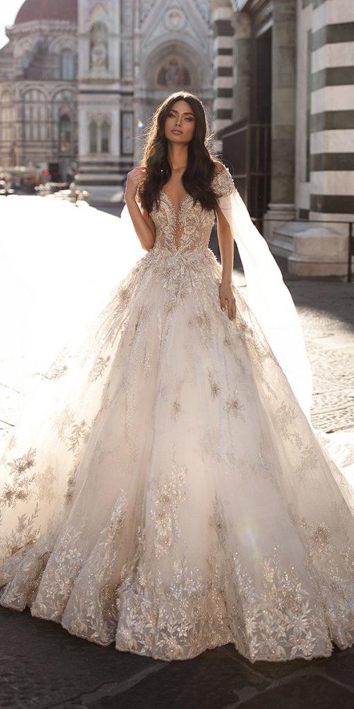 lace ball gown wedding floral appliques dresses milla nova