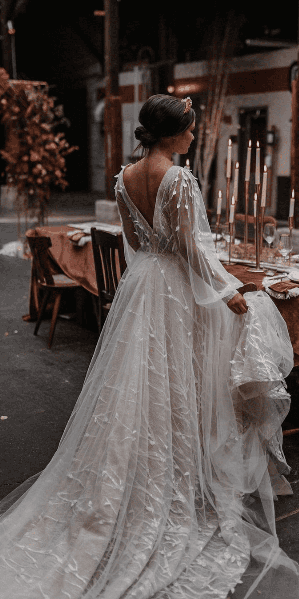 open back wedding dresses with sleeves trendy ideas