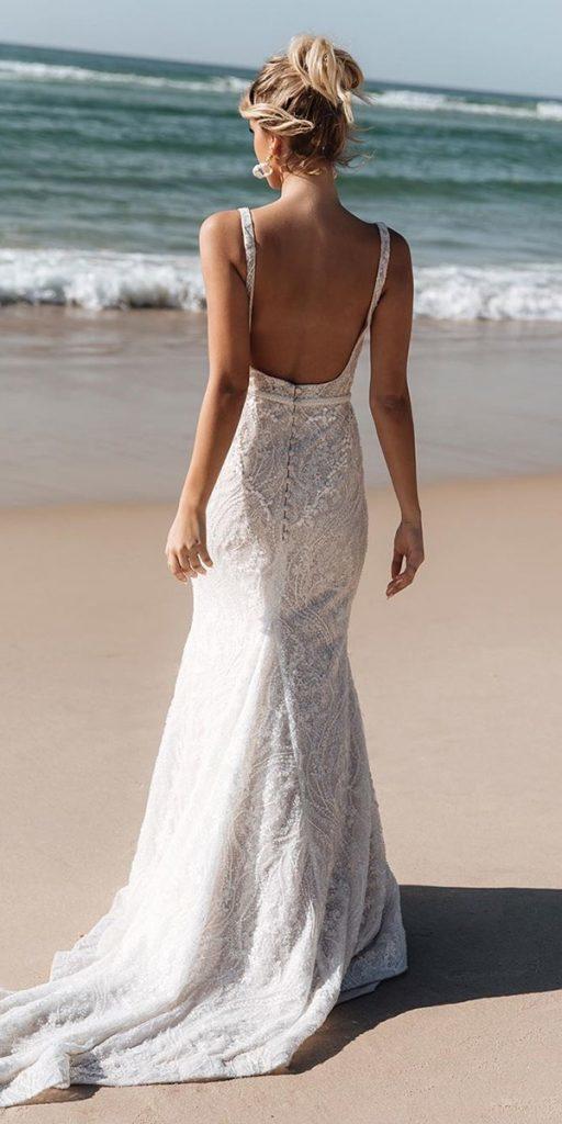 summer wedding dresses sheath low back with spaghetti straps beach jane hill