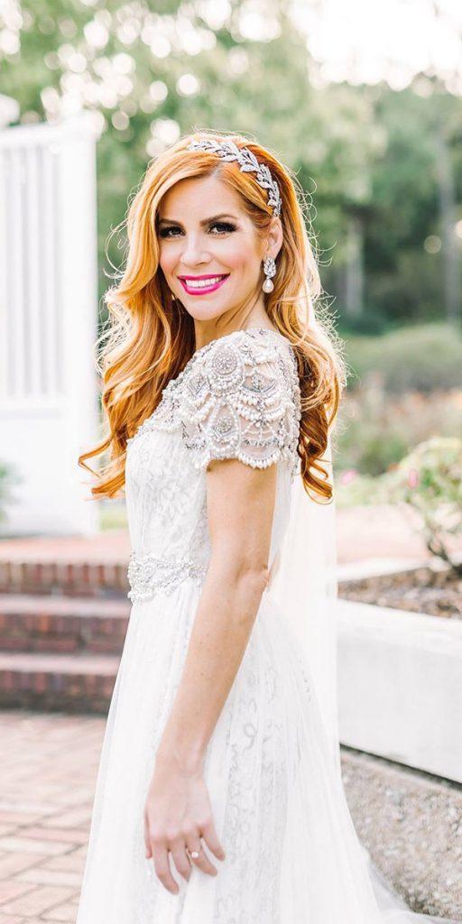 vintage wedding dresses with sleeves with cap sleeves jeweled marchesafashion