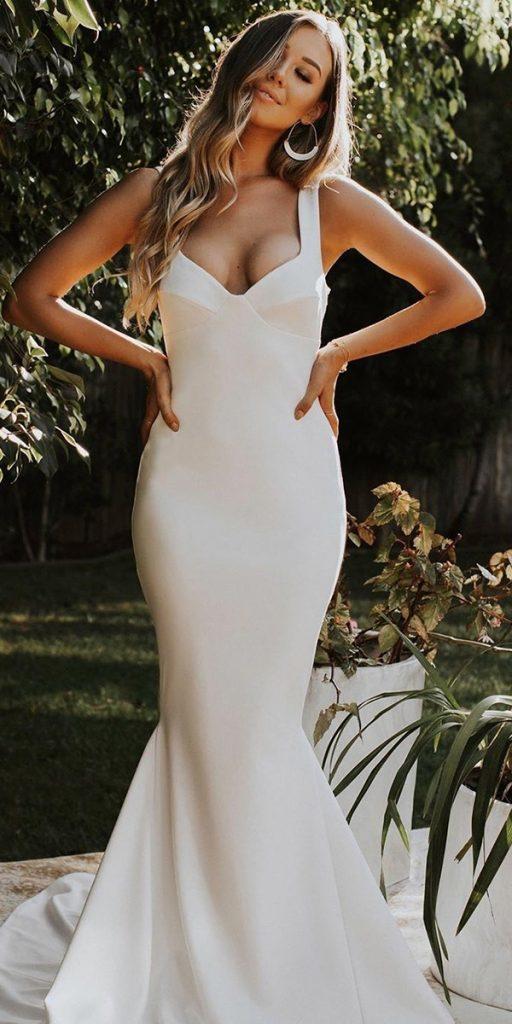 beach destination wedding dresses simple mermaid sweetheart neckline katiemay