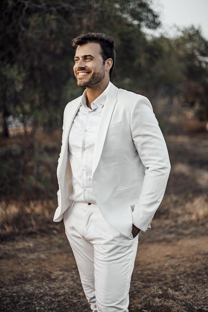 groomsmen attire white jacket simple casual wona