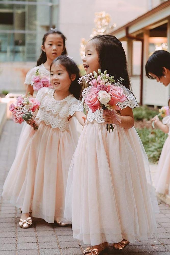 lace flower girl dresses with cap sleeves blush angusporterphotoandvideo