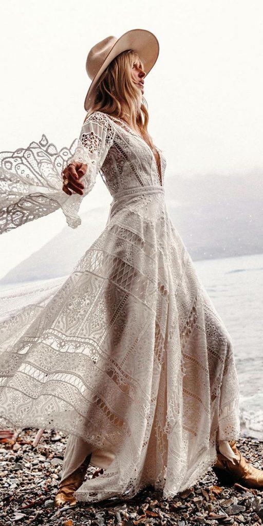 Amazing Rustic Lace Wedding Dress in the world Check it out now 