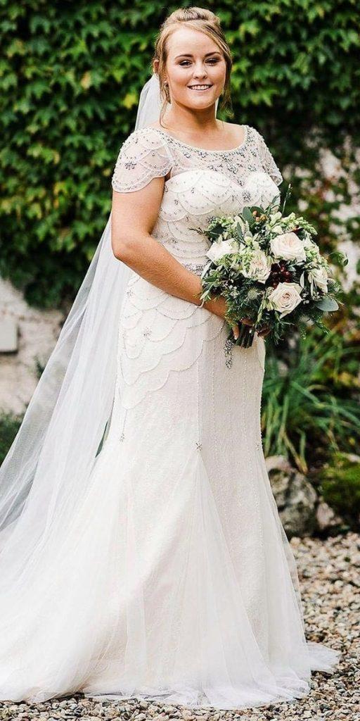 vintage wedding dresses 1920s sheath with cap sleeves beade country truebride