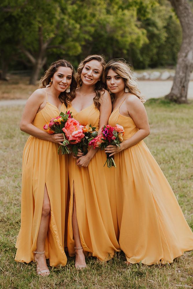 mustard wedding dress