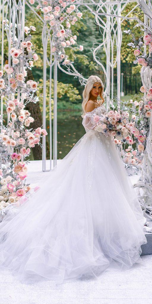 ball gown wedding dresses off the shoulder romantic romanivanovphoto