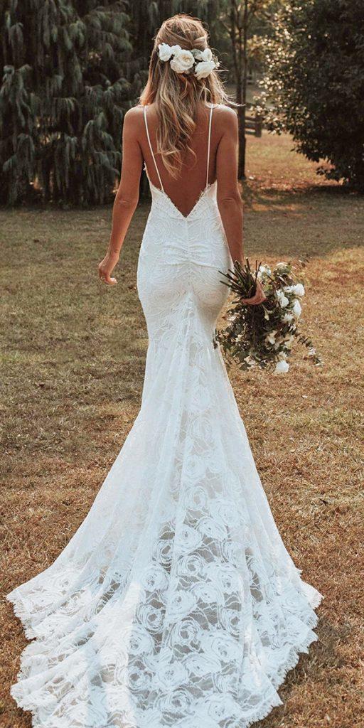  country wedding dresses fit and flare with straps backless graceloveslace