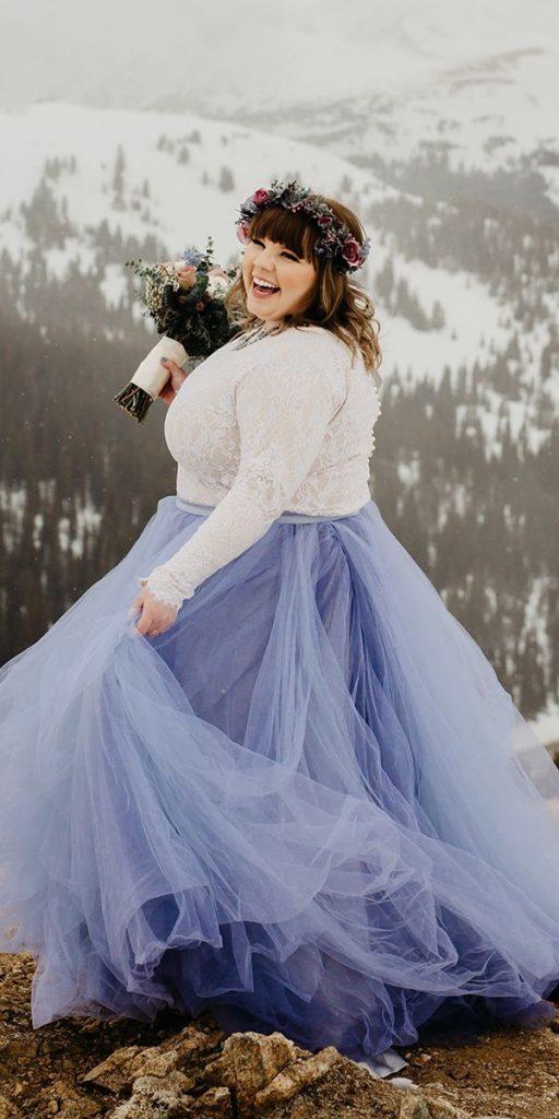 plus size ball gowns wedding blue lace winter amybluestarphotography