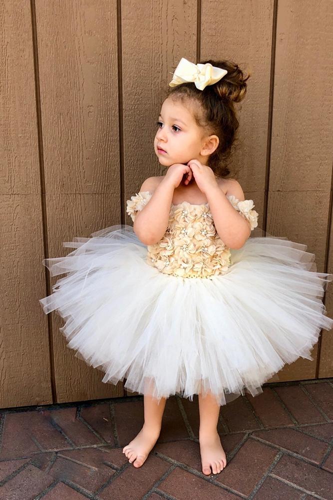 tutu flower girl dresses floral appliques tulle skirt maraissky
