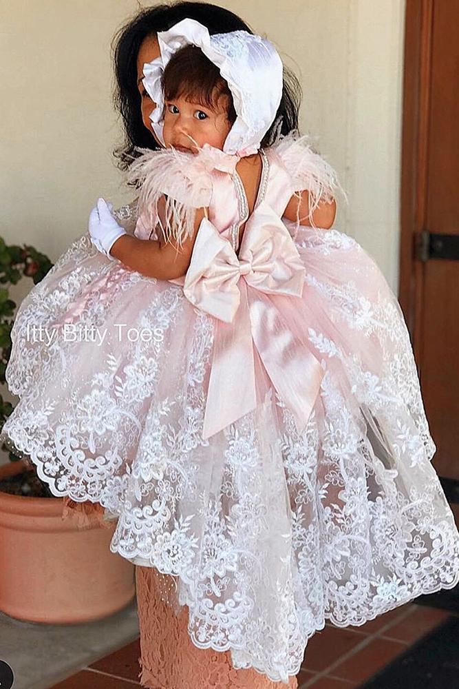vintage flower girl dresses with bow lace gloves ittybittytoes