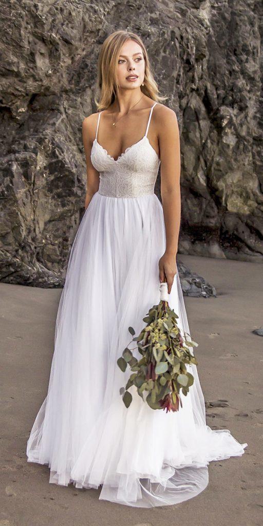 destination wedding dresses a line with spaghetti straps lace top wear your loves