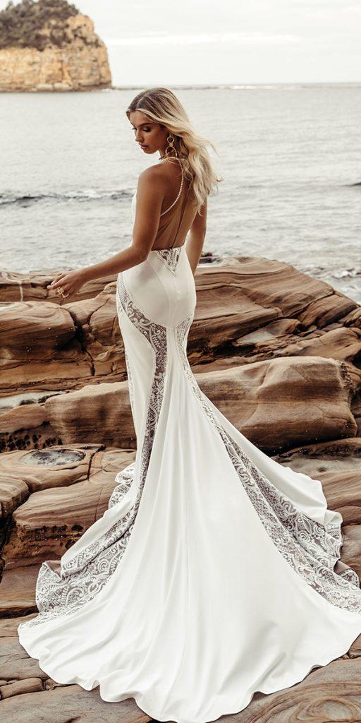 destination wedding dresses sheath with spaghetti straps backless loversxsociety