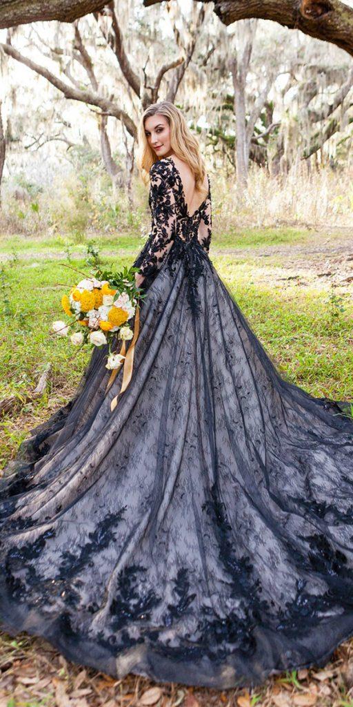 black wedding dress styled shoot