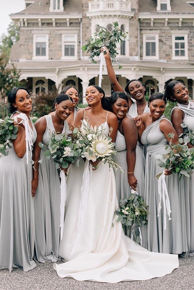 bird grey bridesmaid