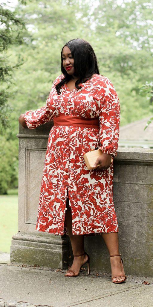 plus size mother of the bride dresses tea length with long seeves red and white dorie howell photography