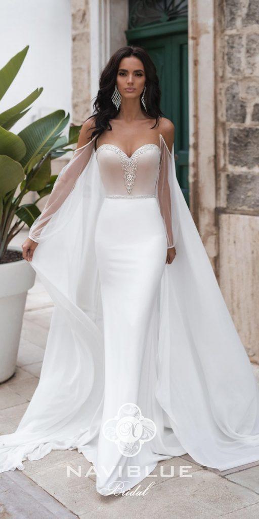 long sleeve silk bridal gowns