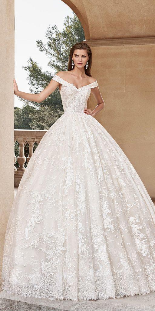 lace ball gown wedding dressesoff the shoulder sweetheart neckline rosa clara