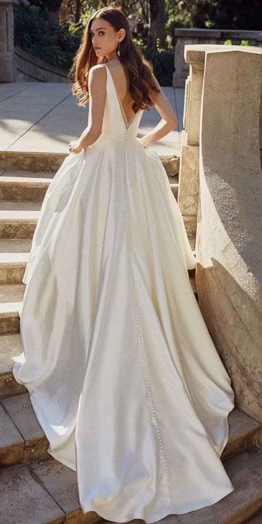 ball gown wedding dresses simple v back train jennyyoonyc
