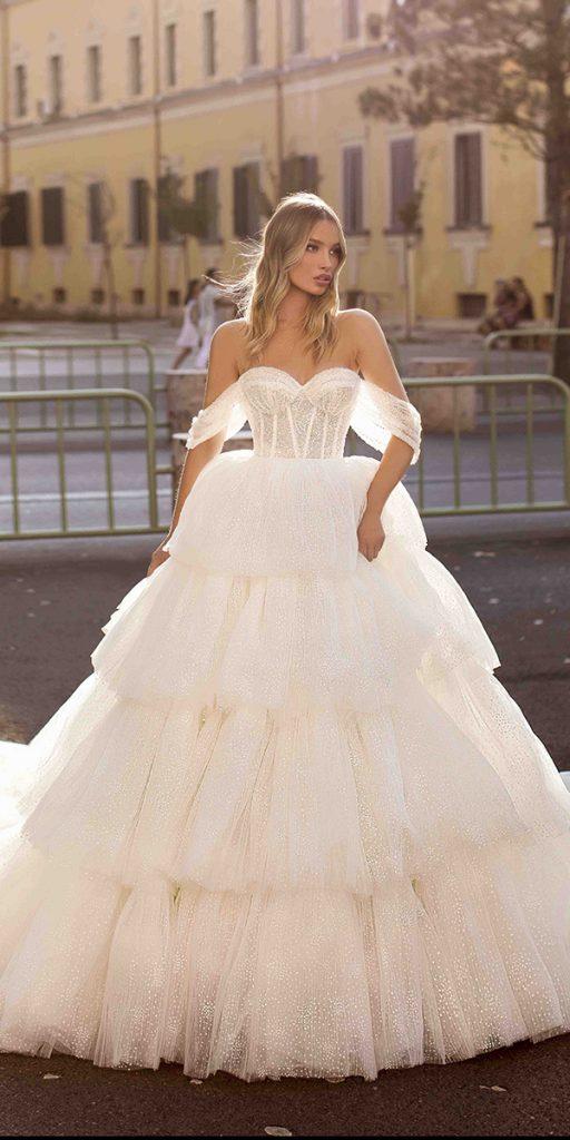 ball gown dresses sweetheart strapless neckline off the shoulder ruffled skirt wona