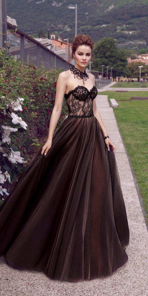 gothic wedding dresses a line sweetheart neckline lace top innocentia