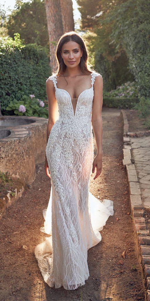 summer wedding dresses sheath sweetheart neckline sexy floral appliques wona
