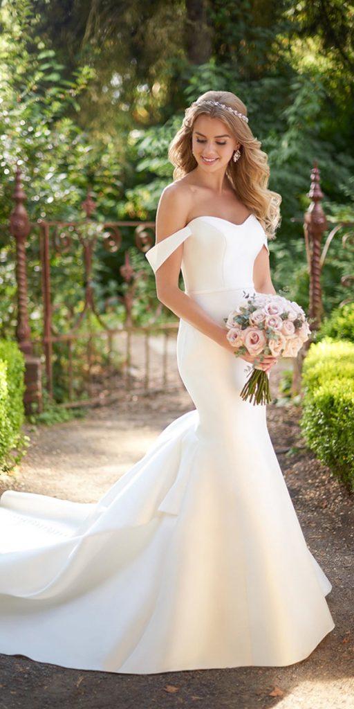 sweetheart mermaid wedding dresses simple off the shoulder strapless martina liana