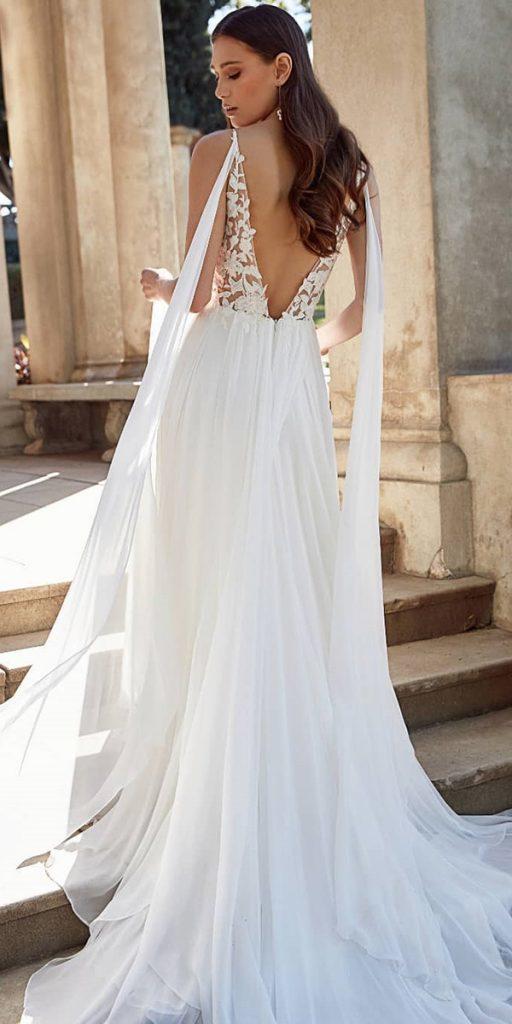 beach wedding dresses a line v back lace top jennyyoonyc