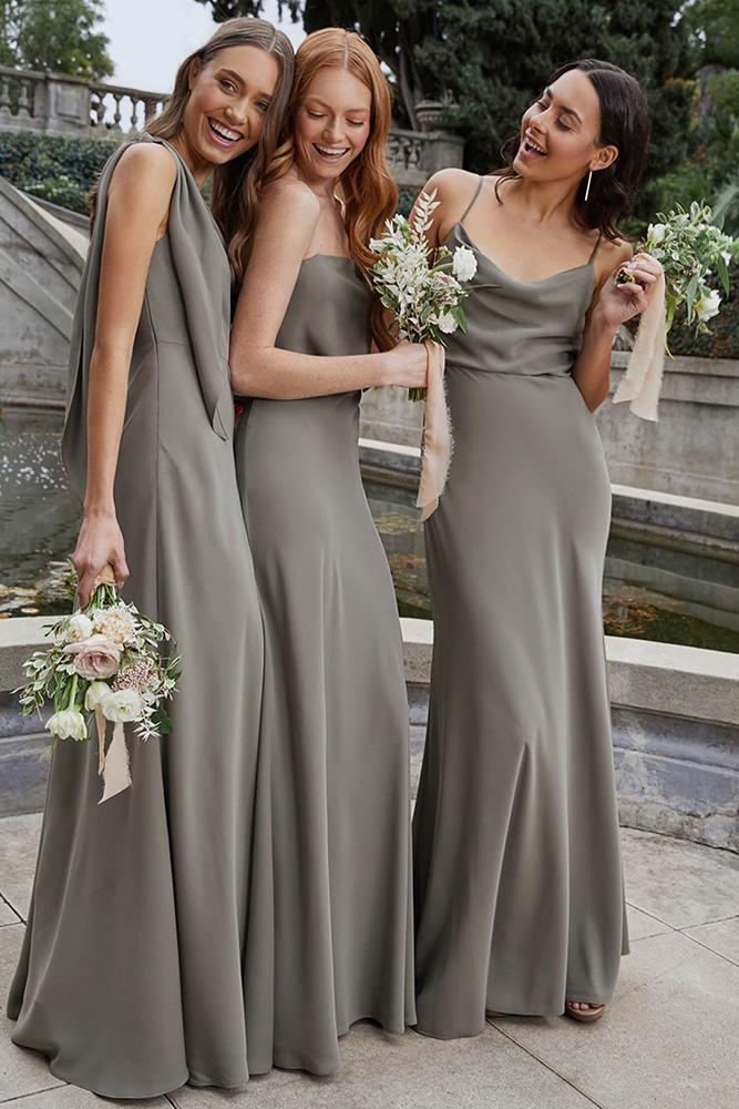  grey bridesmaid dresses simple with spaghetti straps country jennyyoonyc