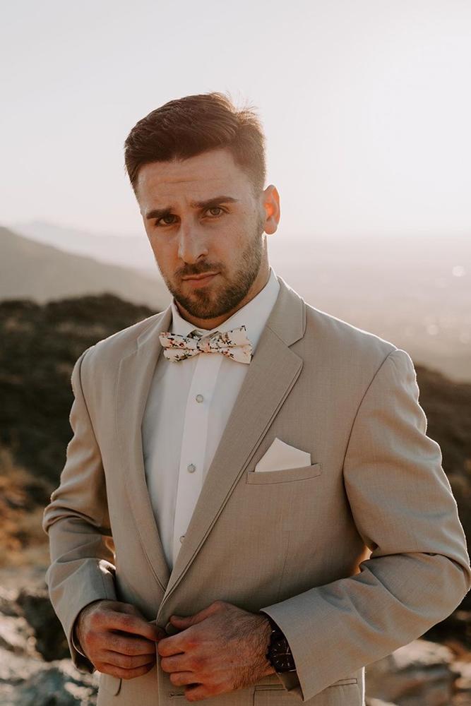 groomsmen attire grey jacket with bow tie country kileanryeelphoto