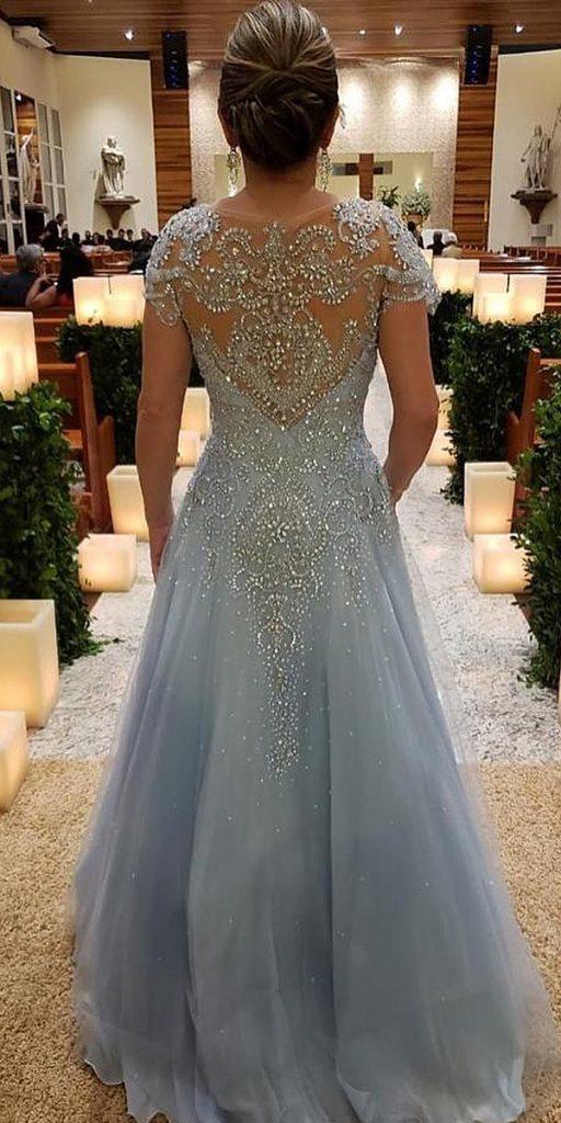 Oleg cassini blue wedding hot sale dress