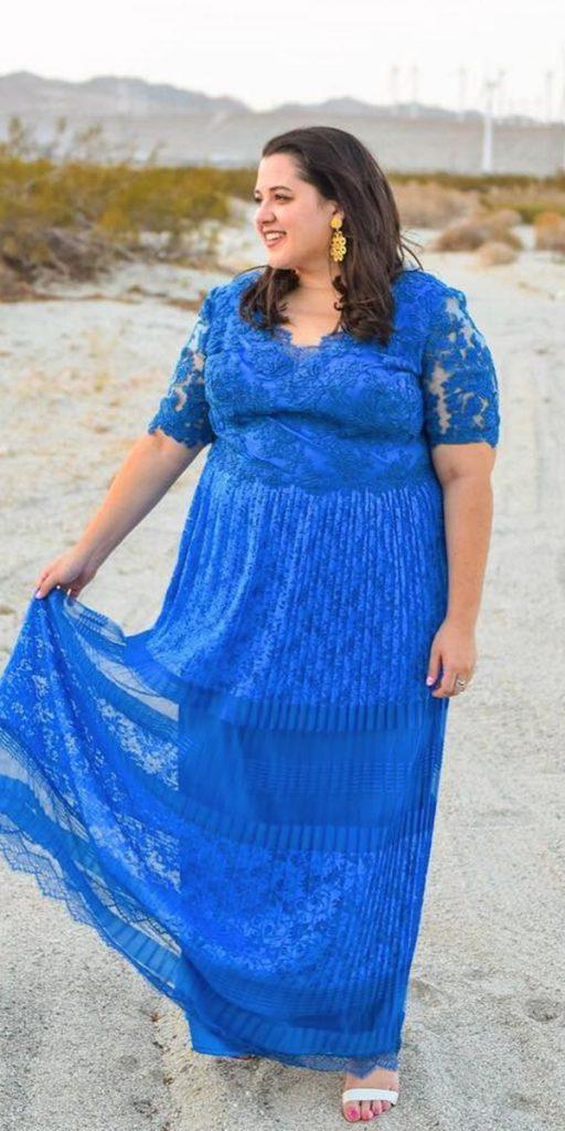 plus size mother of the bride dresses long navy lace with cap sleeves tadashishoji