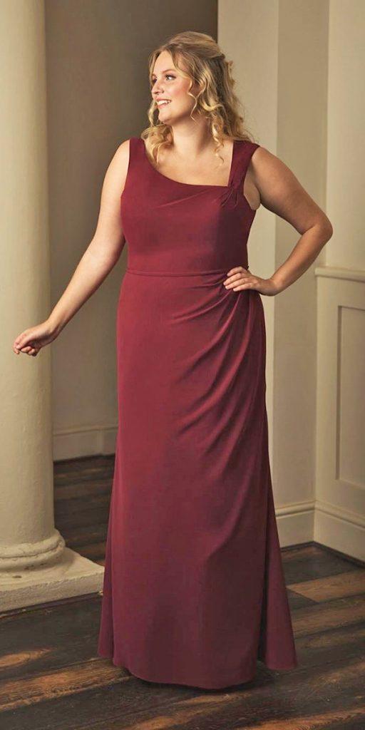plus size mother of the bride dresses long simple burgundy truebride