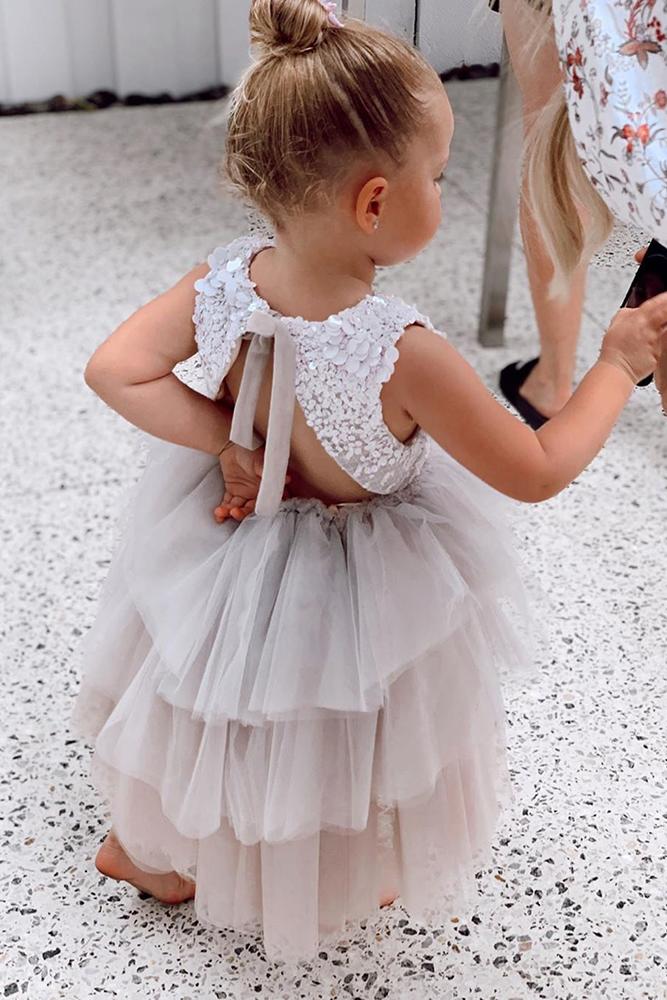 tutu flower girl dresses ruffled skirt open back seauins top princessbypallas