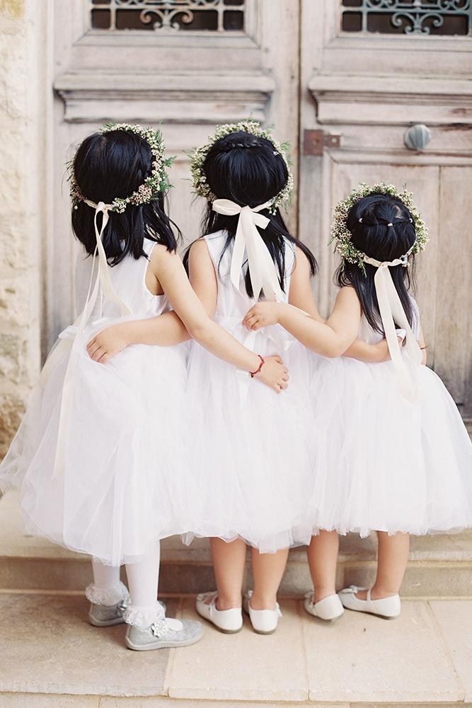 tutu flower girl dresses white rustic tulle skirt caroline tran