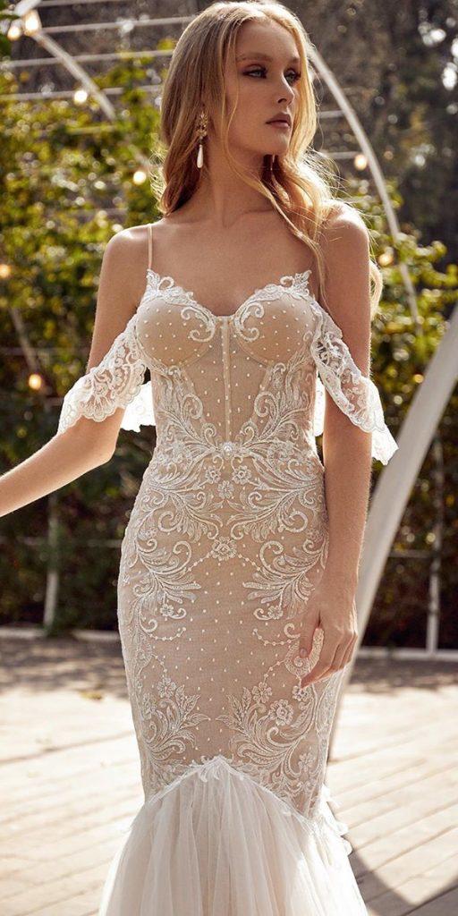 vintage lace wedding dresses with spaghetti straps sweetheart neckline julievinobridal
