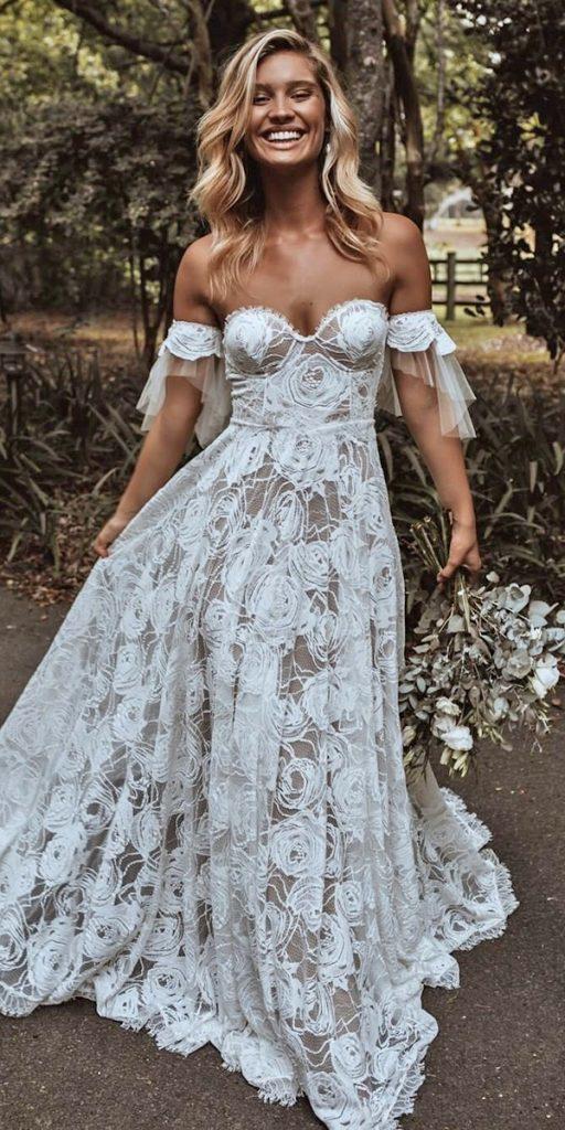 barnyard wedding dresses a line sweetheart strapless neckline grace loves lace