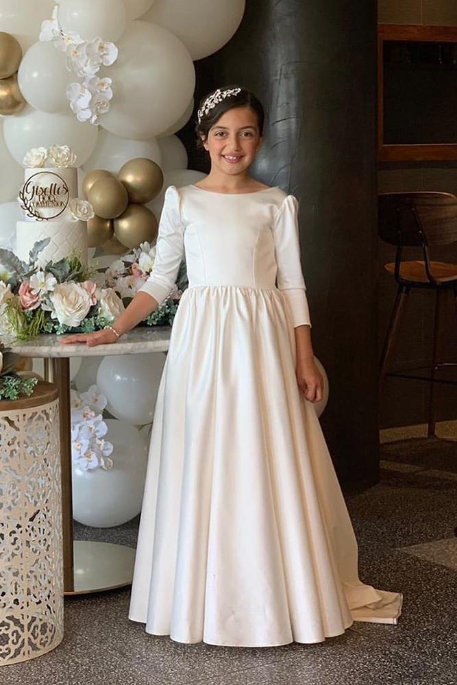 country flower girl dresses simple with sleeves modest vintagerosebyhannahaj