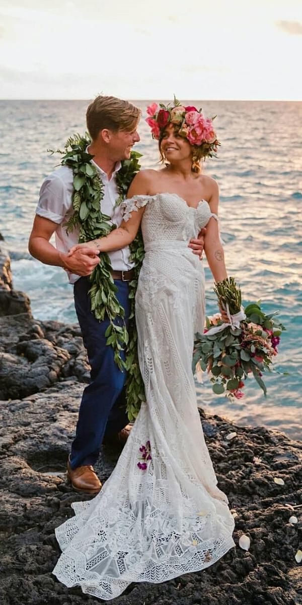 18 Hawaiian Wedding Dresses For Your Love Story | Wedding Dresses Guide