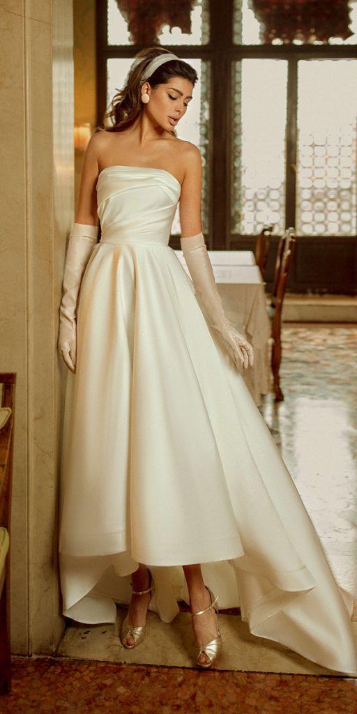 high low wedding dresses with long sleeves beaded lace champagne saidmhamad