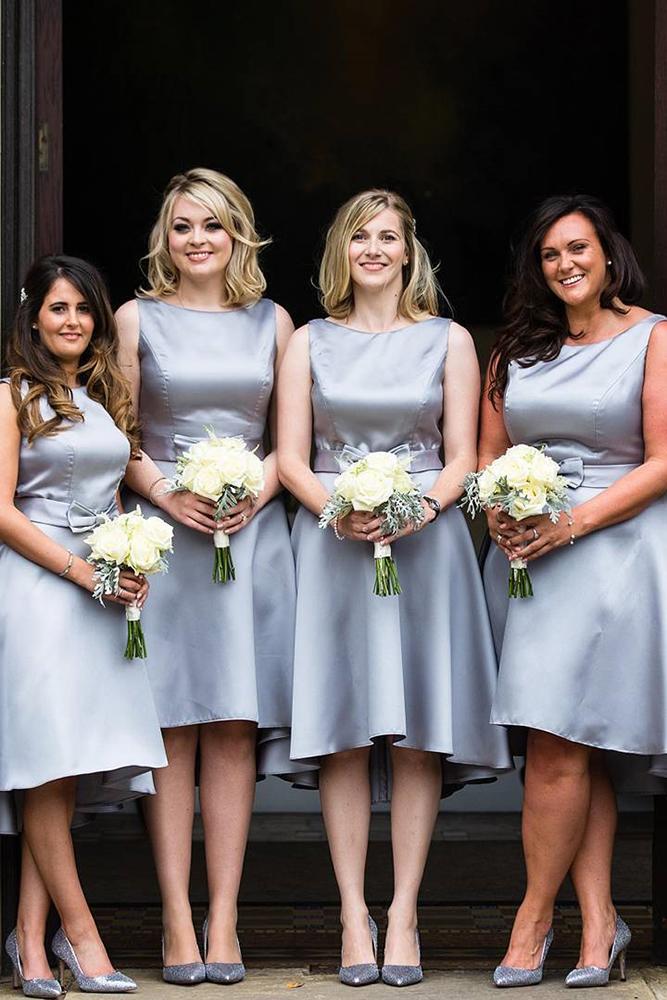 short bridesmaids dresses grey simple sleveless country johastingsphoto