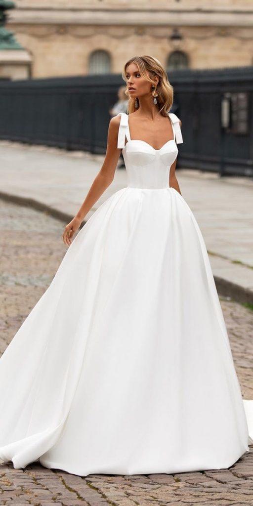 Simple Silk Wedding Gown | Martina Liana Wedding Dresses
