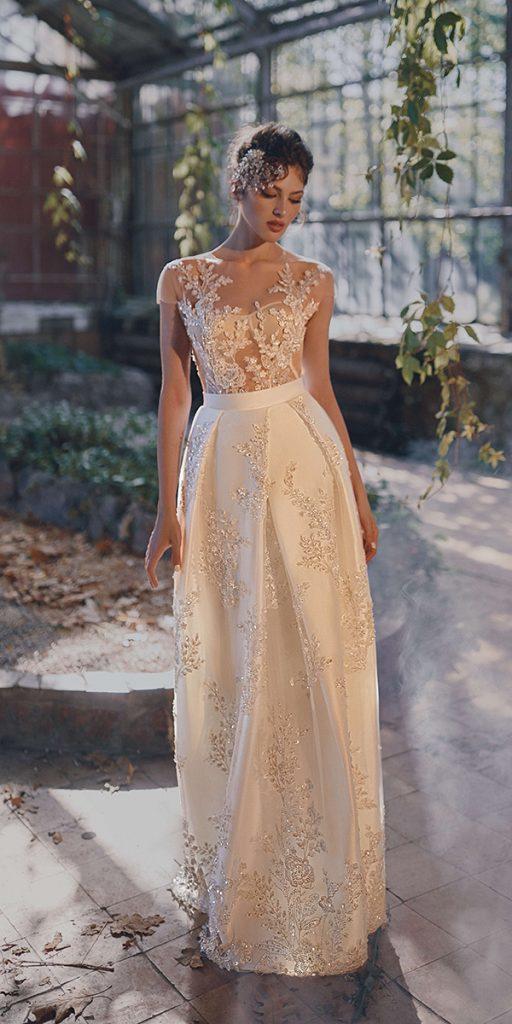 vintage wedding dresses floral appliques rara