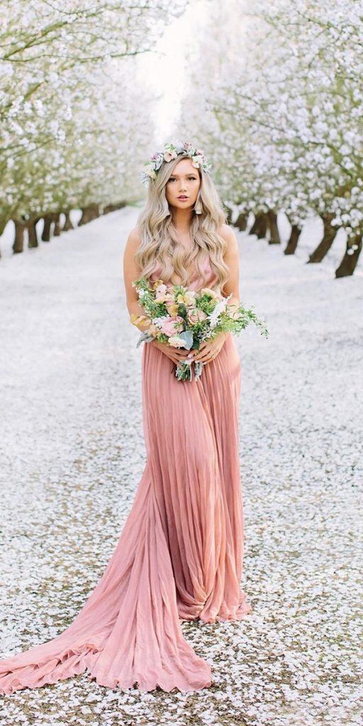 pink wedding dresses sheath simple summer annaperevertaylo