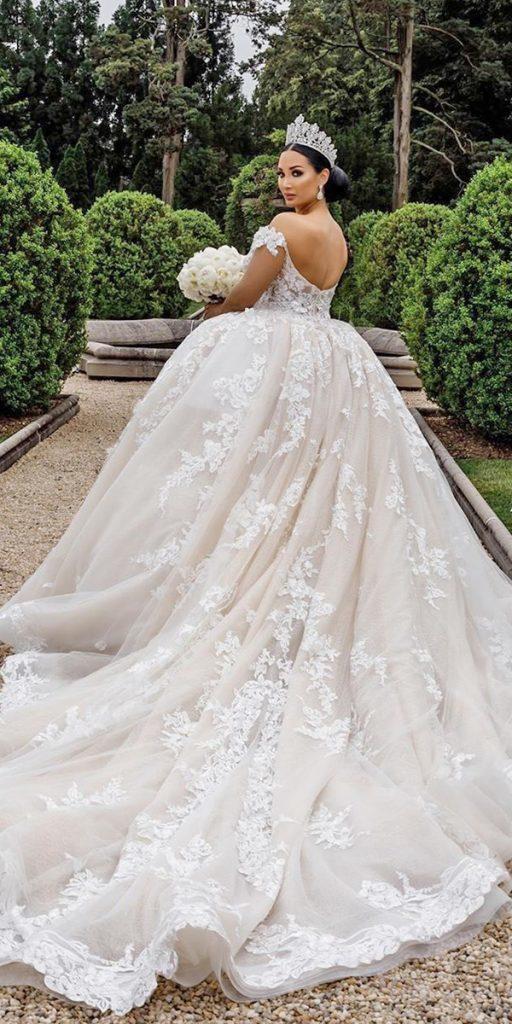 plus size ball gowns wedding dresses lace low back with train amyanaizphoto