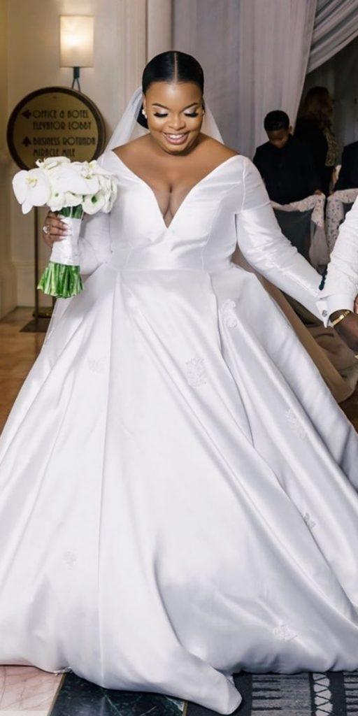 plus size ball gowns wedding dresses simple with long sleeves amyanaizphoto