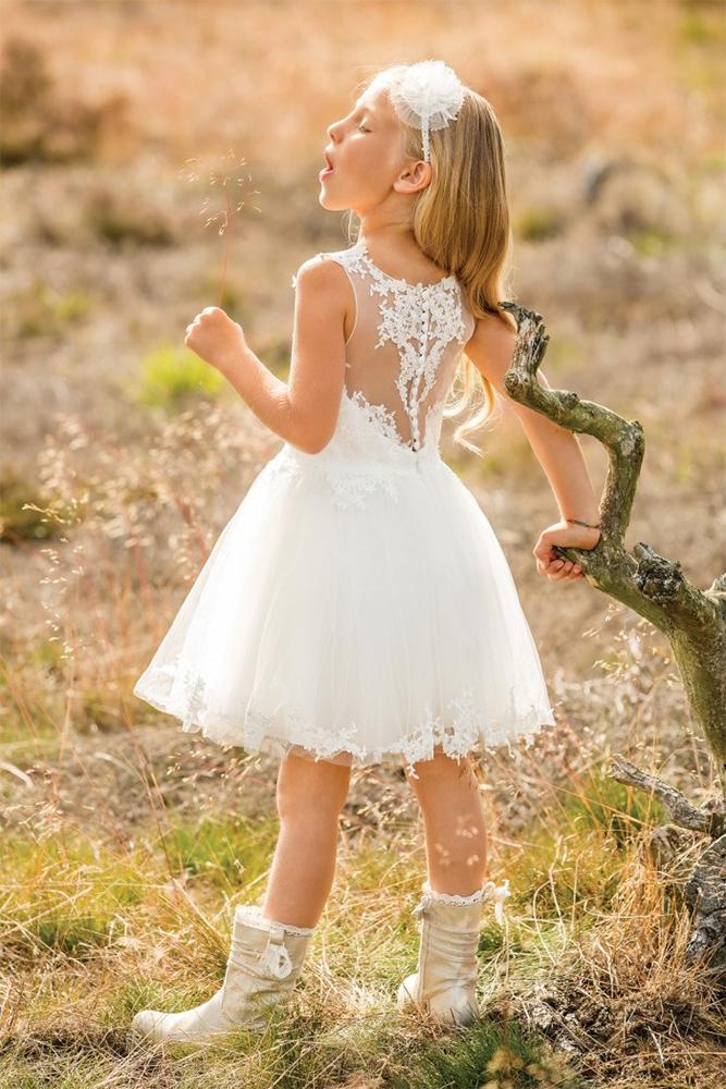 country flower girl dresses lace bohemian with boots linearaffaelli